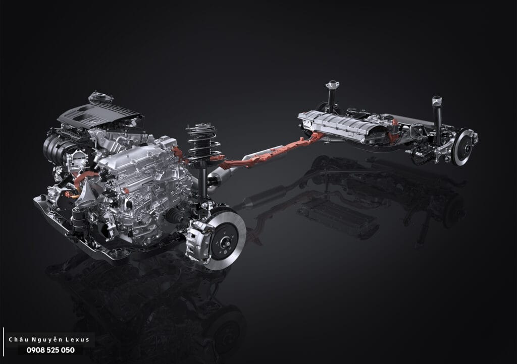 Cụm e-Axle phía trước và PCU được tích hợp theo hướng nhỏ gọn, nhẹ và có trọng tâm thấp.